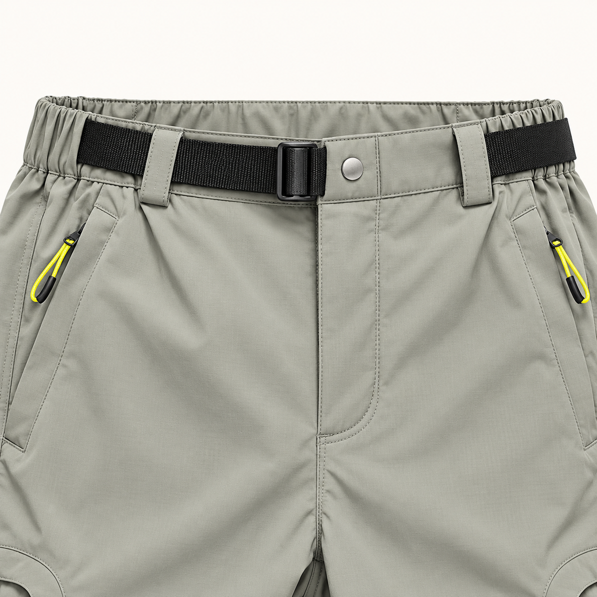 Pantalon randonnée homme large gris — ceinture extensible