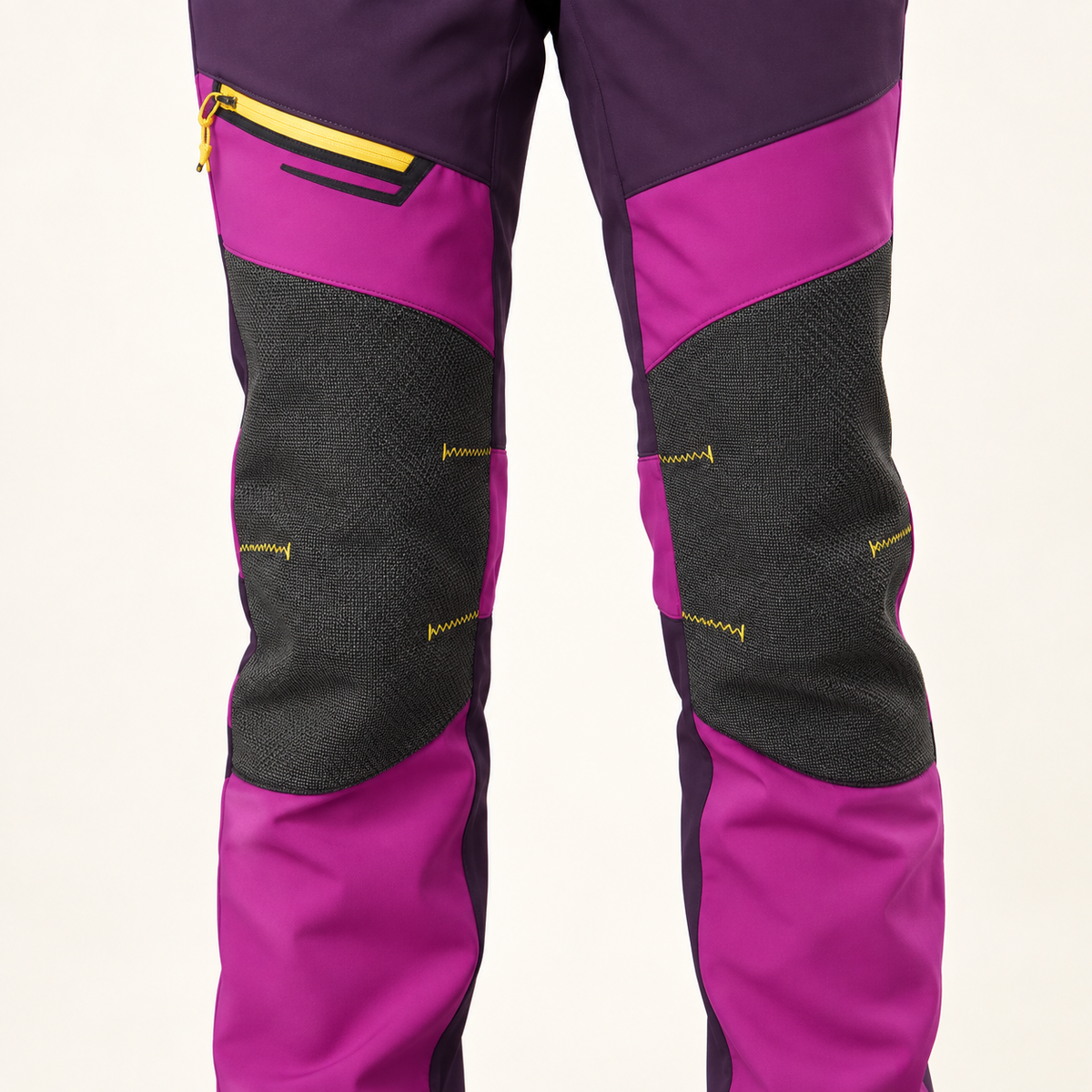 Renforts genoux du pantalon randonnée neige femme violet