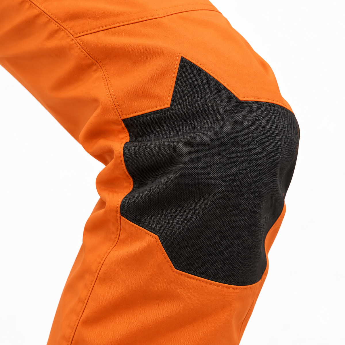 Renfort de genou du pantalon randonnée orange