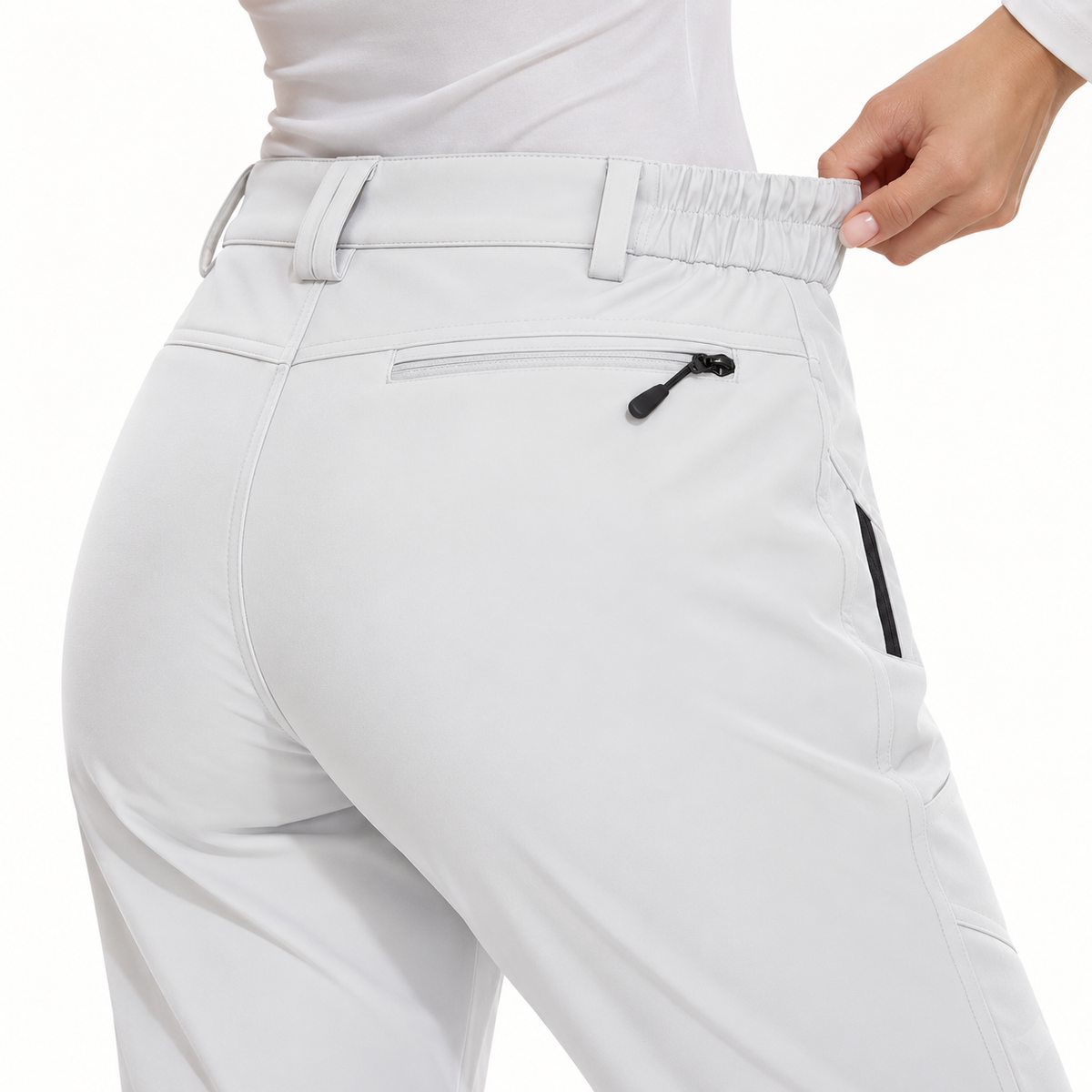 Taille élastiquée du pantalon raquette femme