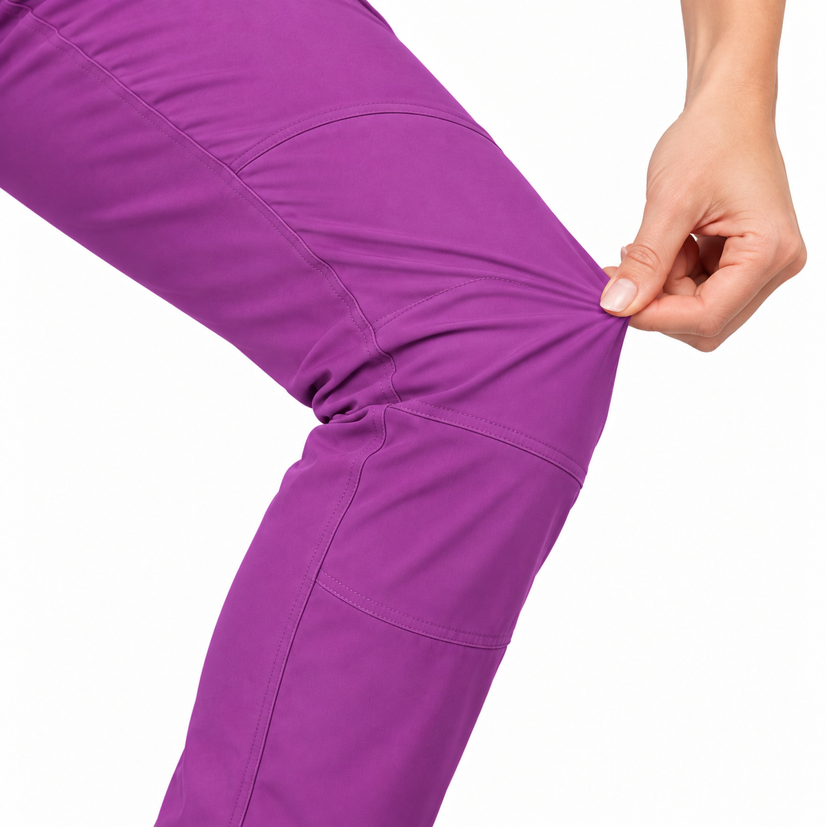 Stretch au genou du pantalon randonnée slim femme violet