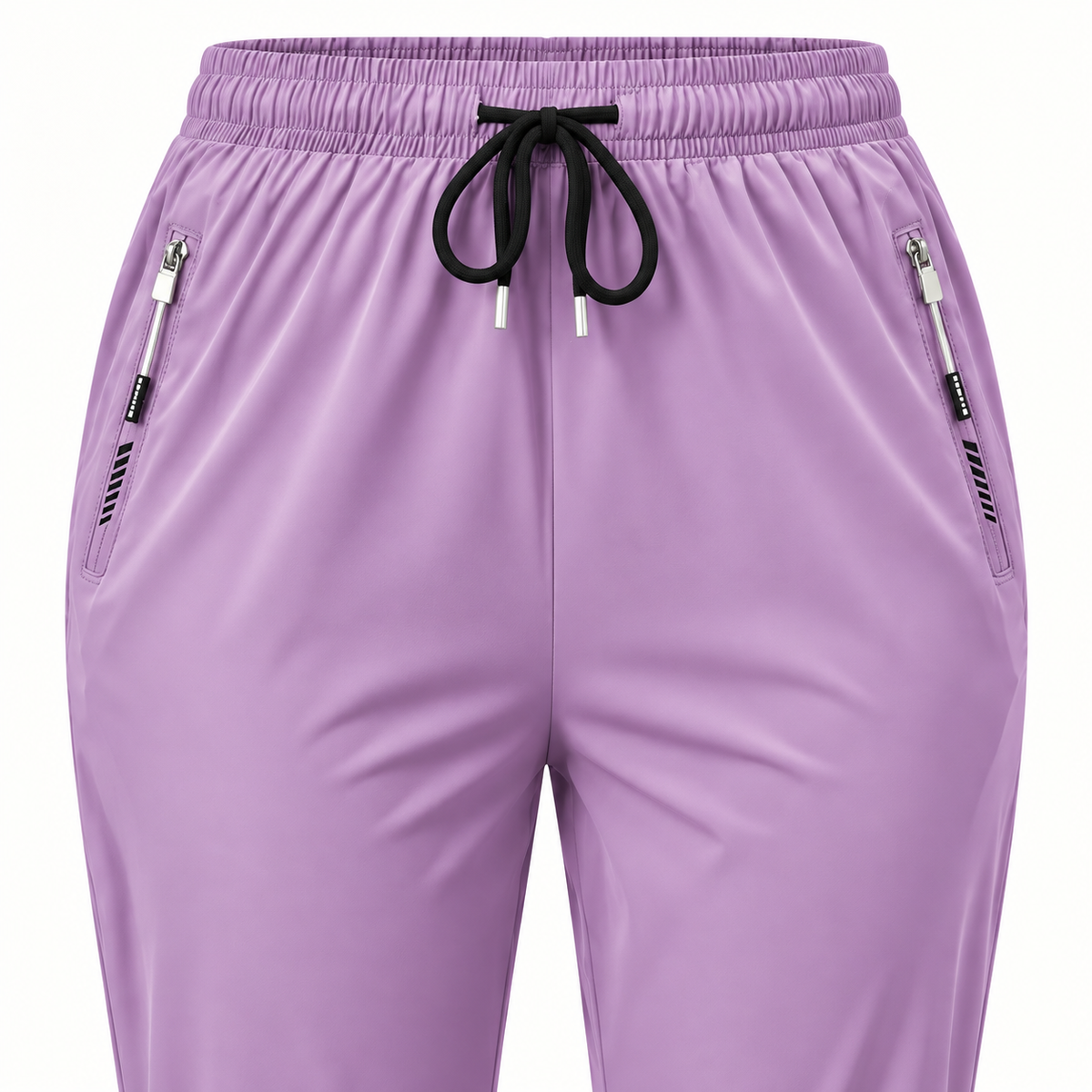 Pantalon randonnée stretch femme violet — taille et poches zippées