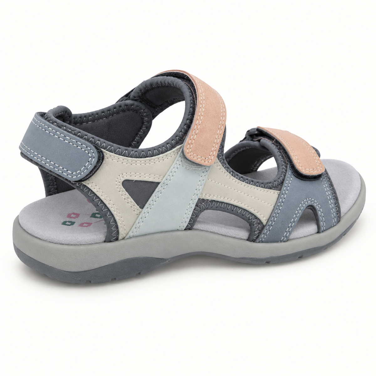 Sandale randonnée enfant grise – vue arrière du maintien du talon