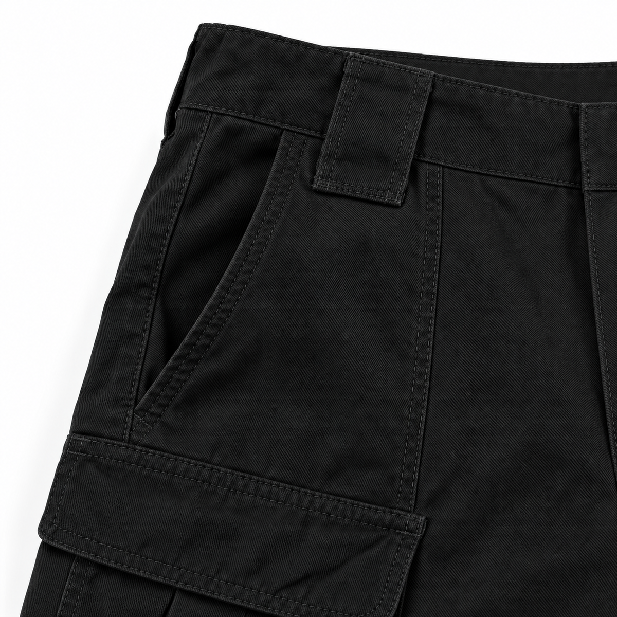 Short randonnée robuste noir – détail de la poche avant