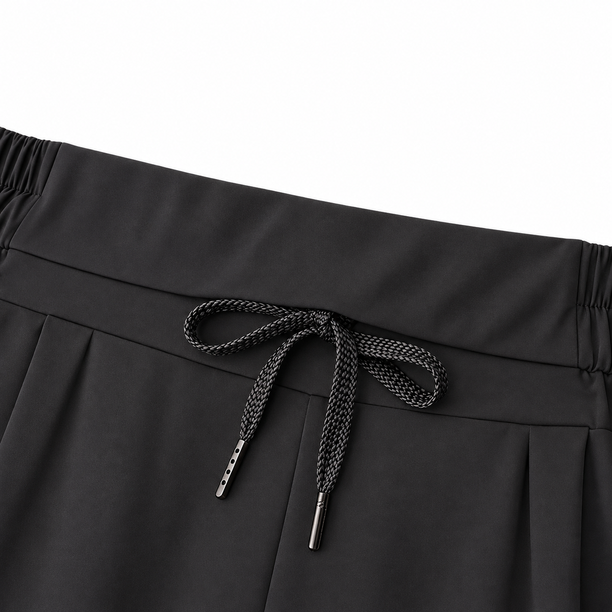 Taille haute et cordon du short safari femme noir