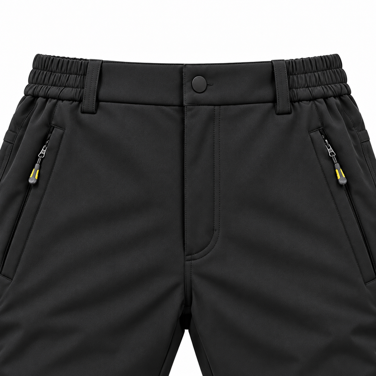 Sur pantalon imperméable randonnée noir — taille élastiquée et fermeture