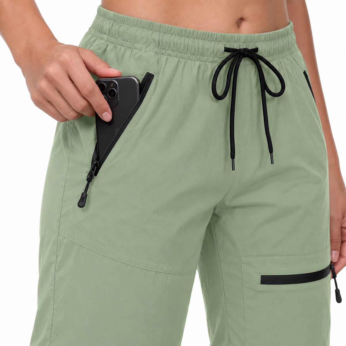 06 vert poche telephone short randonnee femme avec poches