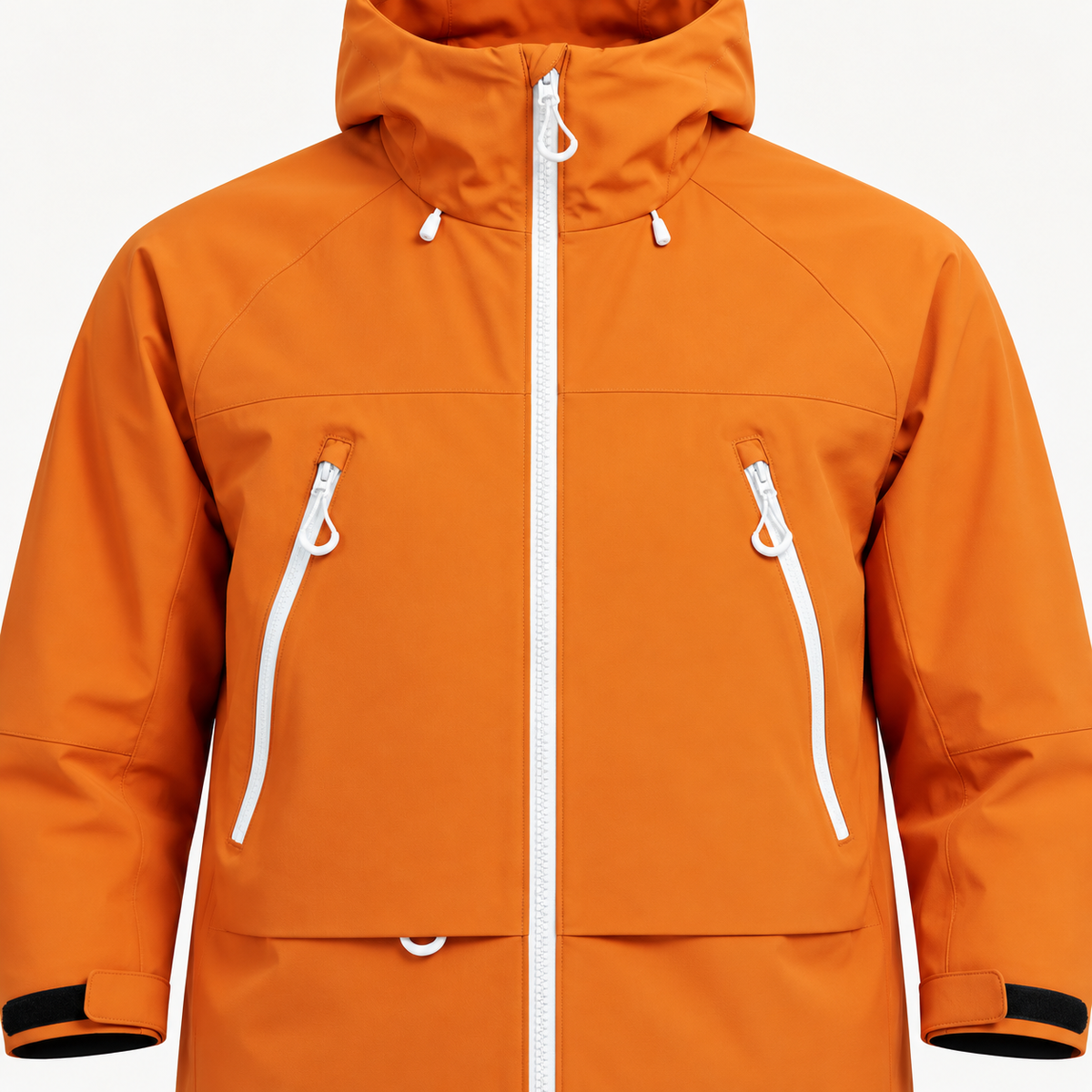 Veste Coupe Vent Randonnée Homme orange – poches poitrine zippées