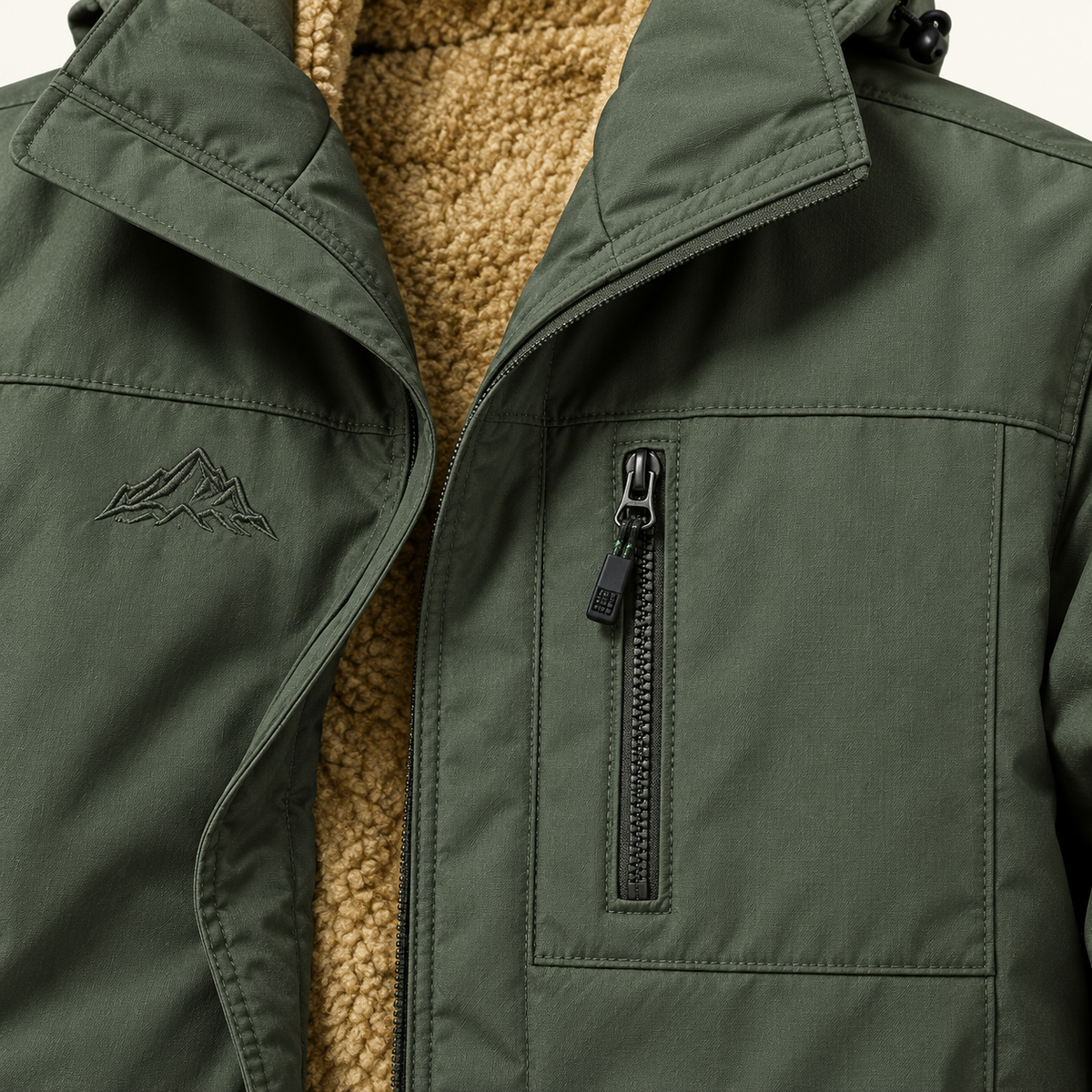 Veste parka randonnée homme – détail poche poitrine