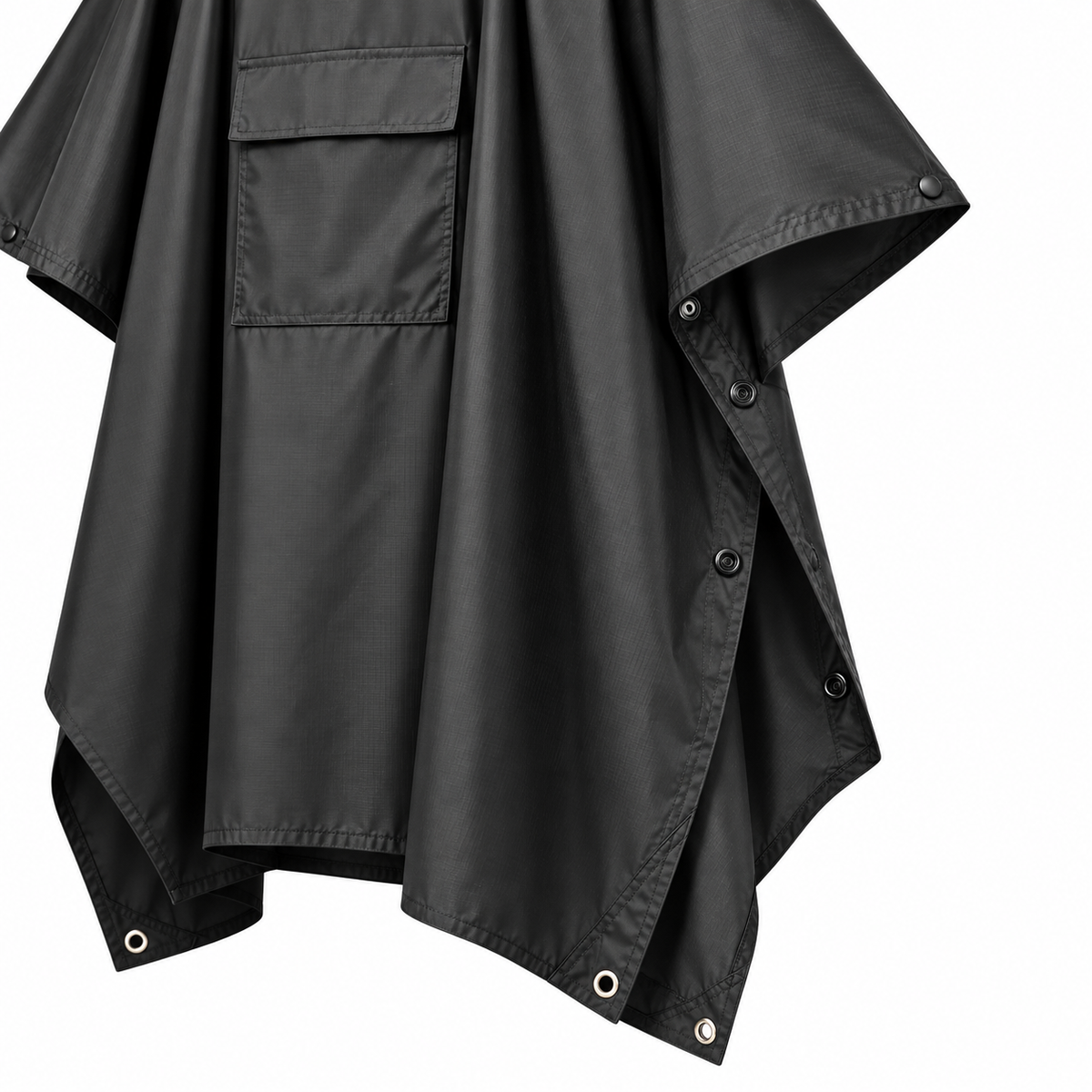 Veste de pluie longue homme détail pressions