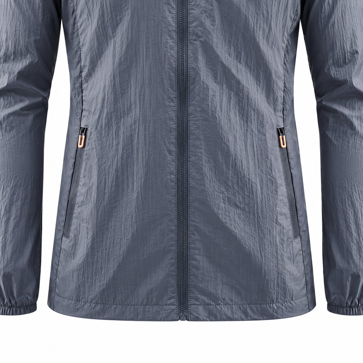 Veste pluie randonnée été homme – détail des poches zippées