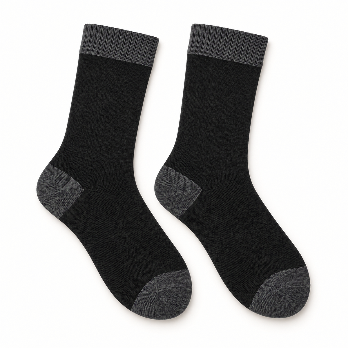 Chaussettes Randonnée Noires — Noir — Conversion A Plat