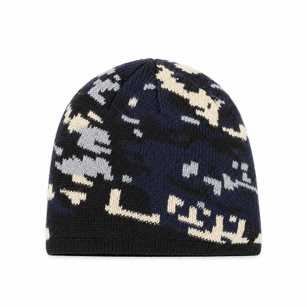 Bonnet neige bleu – posé à plat