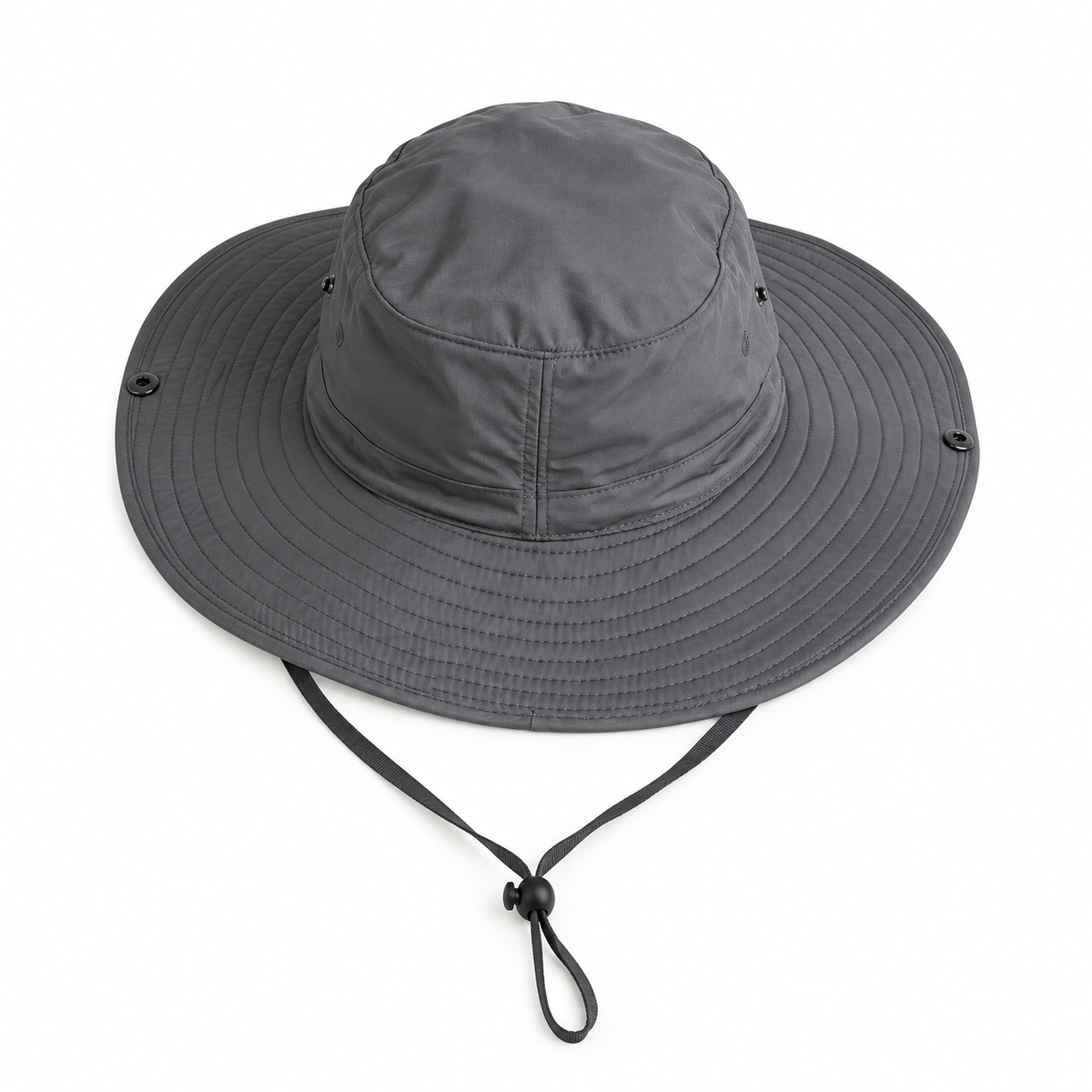 Chapeau homme à bord large gris foncé – posé à plat