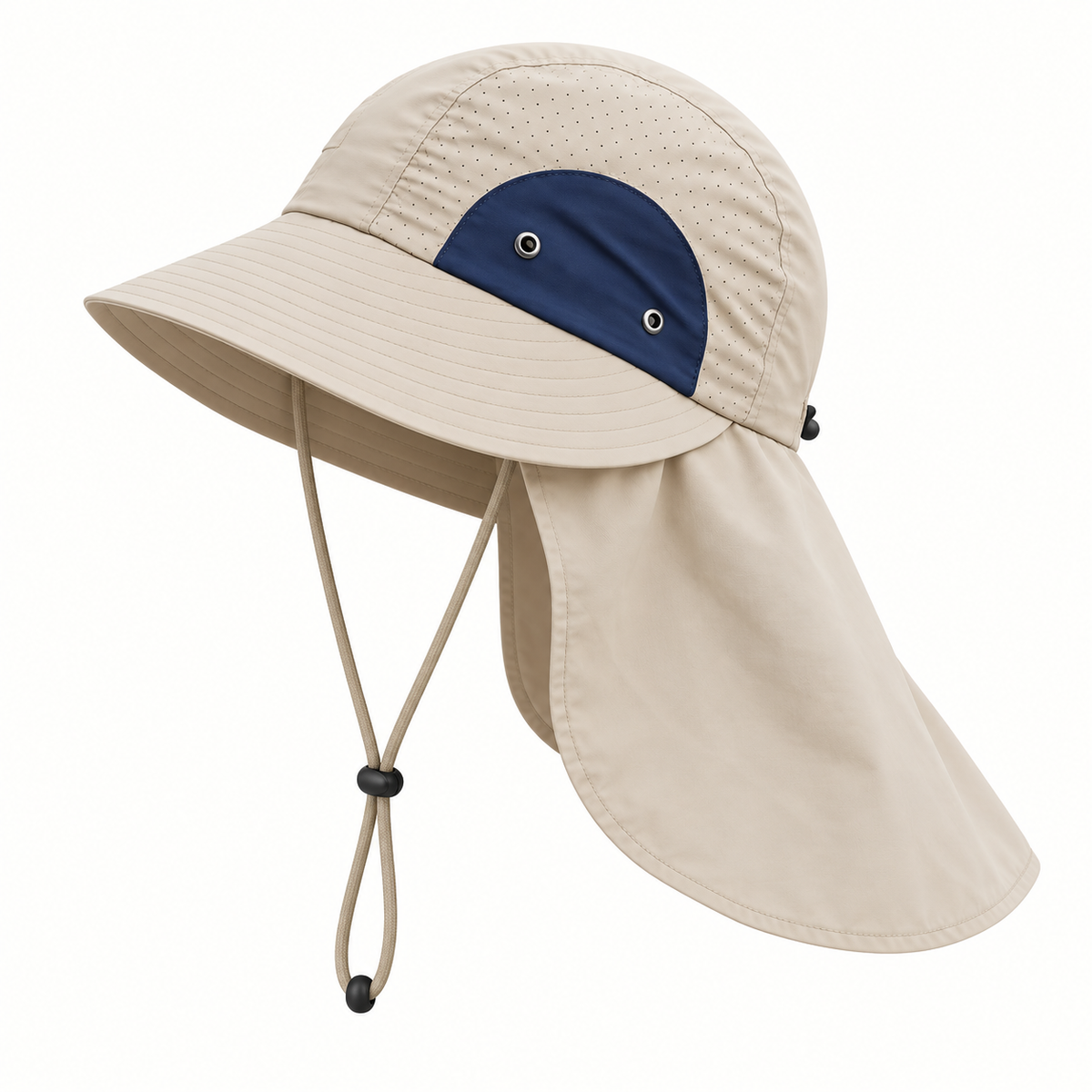 Chapeau kaki de randonnée homme – panneaux d’aération
