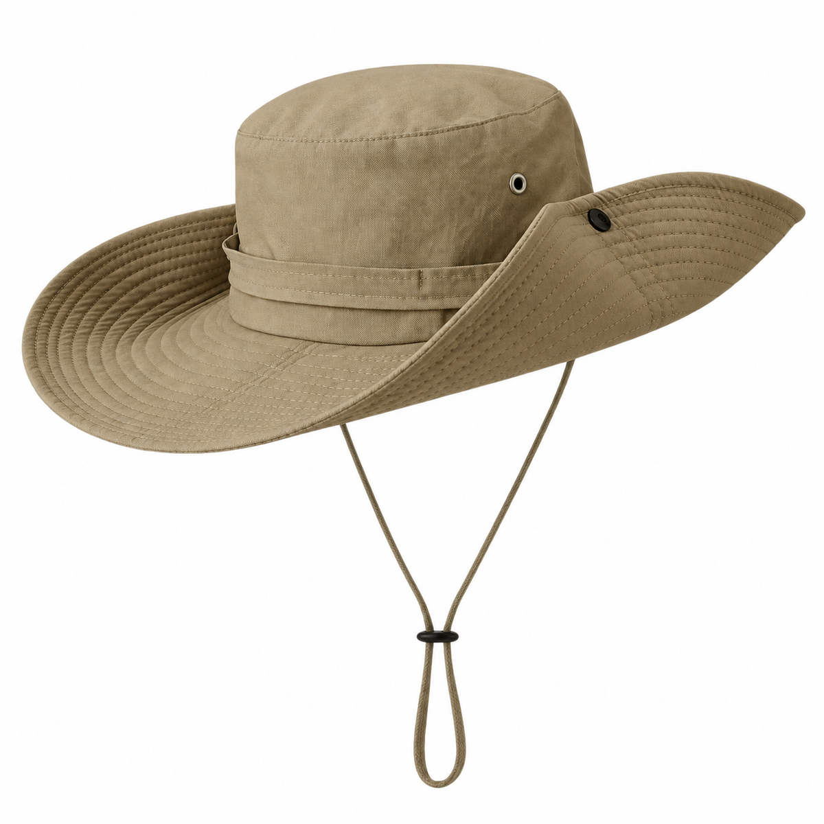 Chapeau tissu homme kaki – profil