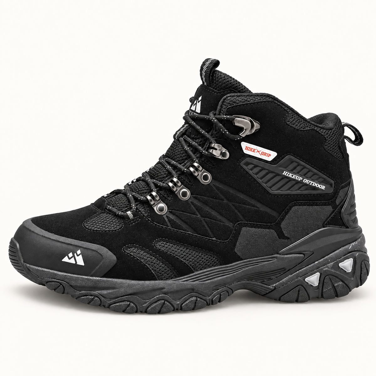 Chaussure randonnée homme antidérapante noire – profil latéral