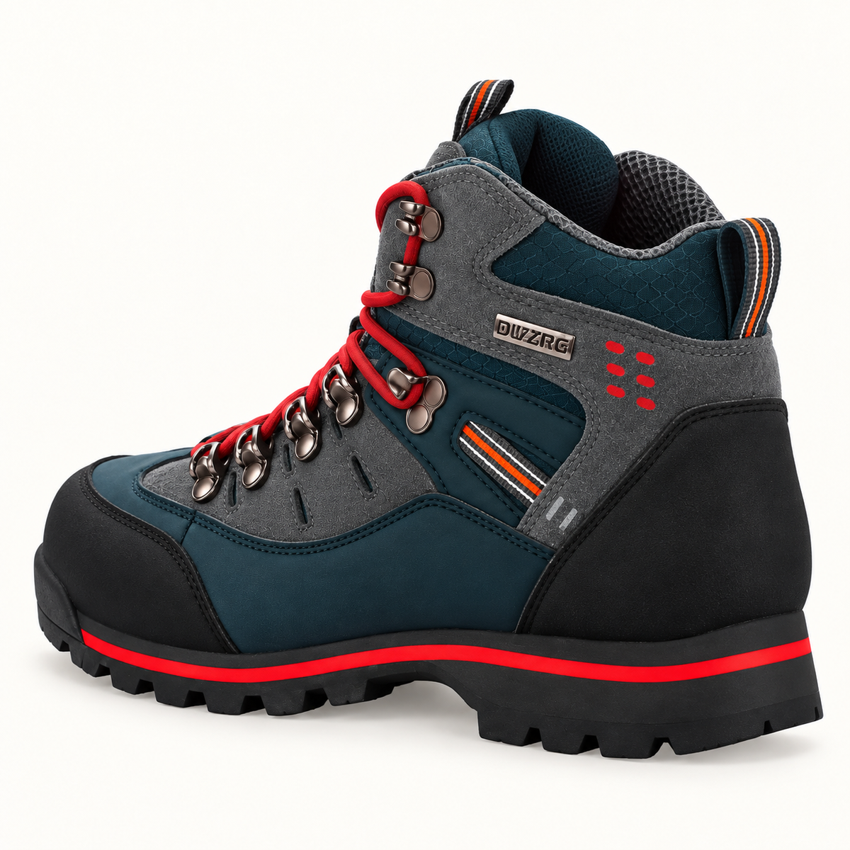 Chaussure randonnée mid homme rouge – vue arrière