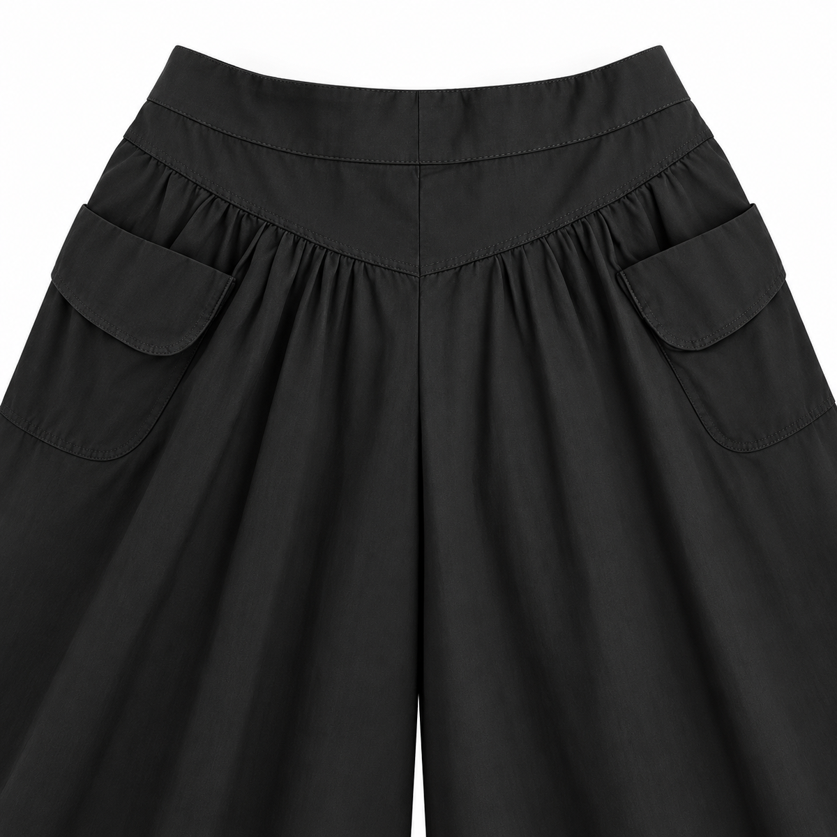 Poches à rabat de la jupe short randonnée femme noire