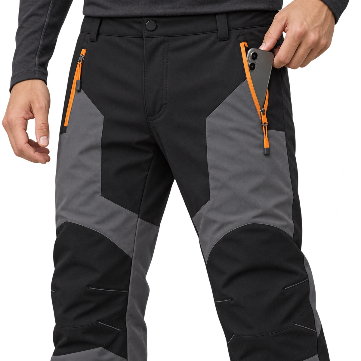 Poche zippée du pantalon randonnée stretch homme