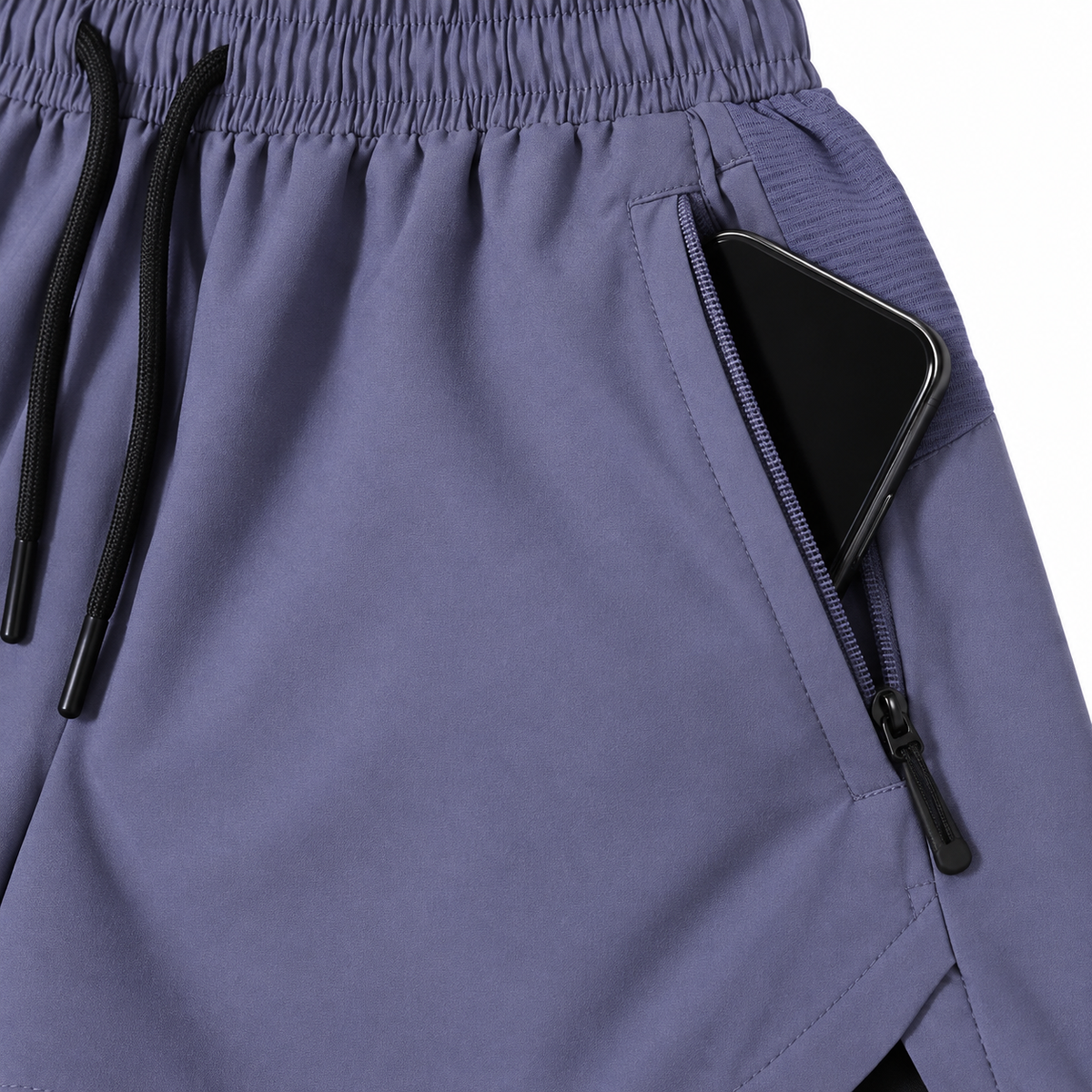Short de randonnée taupe violet – poche zippée