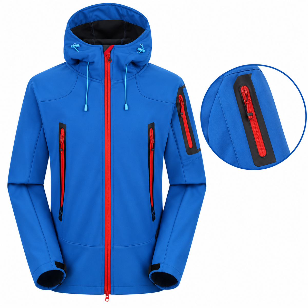 Veste coupe vent imperméable homme randonnée – détail poche manche