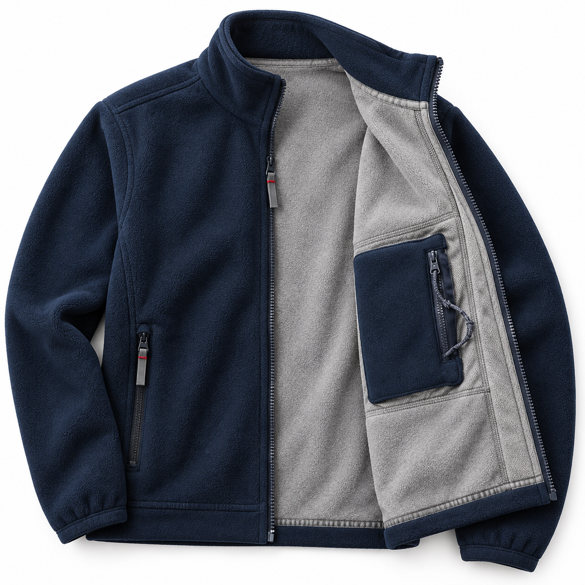Veste polaire chaude de randonnée – vue de la poche intérieure