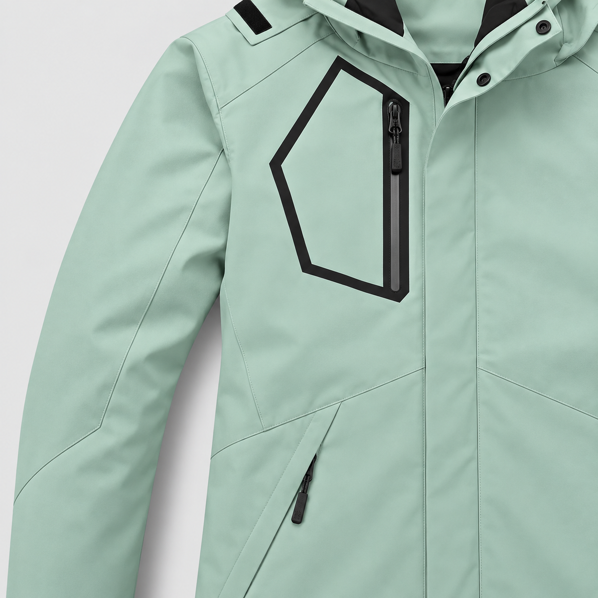Veste randonnée femme doublée polaire vert clair – poches zippées