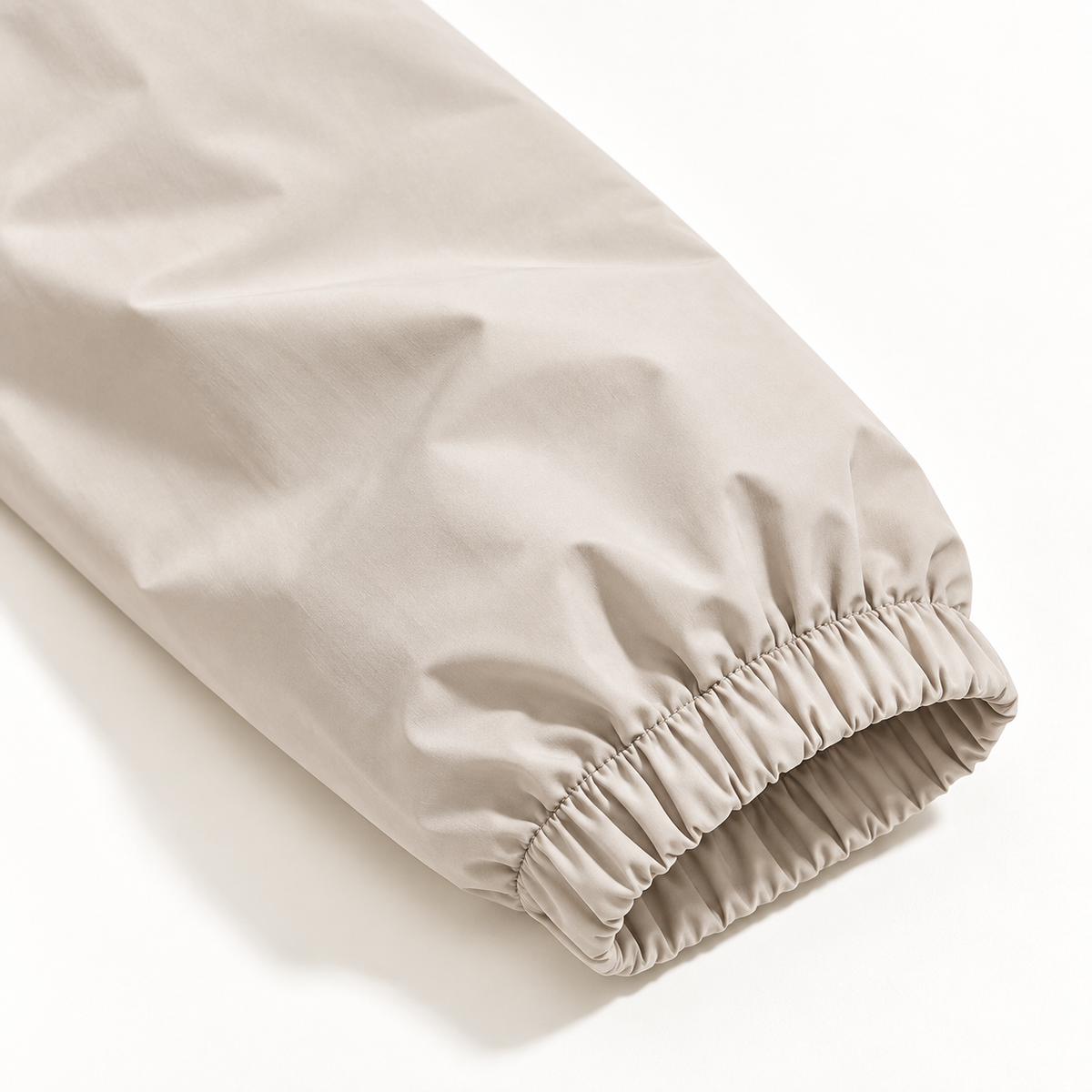 Veste randonnée imperméable grande taille beige – poignet élastiqué