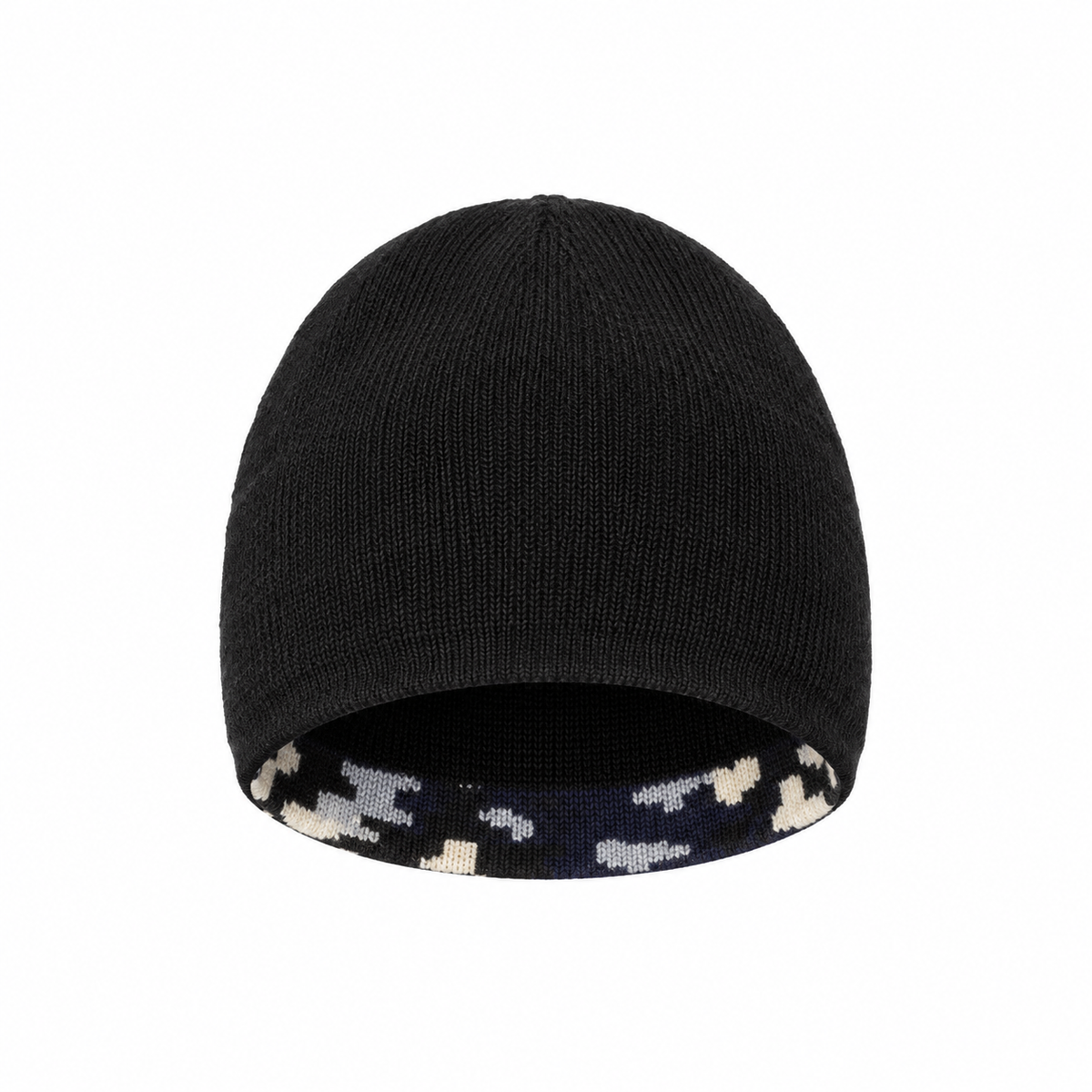 Bonnet neige bleu – envers noir
