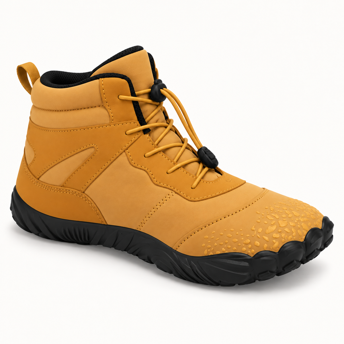 Botte de randonnée jaune – profil intérieur complet