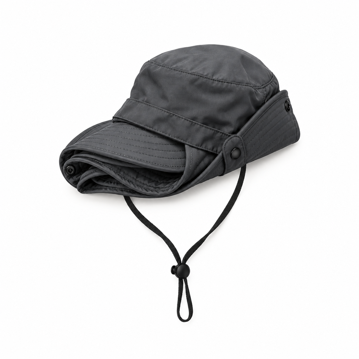 Chapeau homme à bord large gris foncé – pliage compact