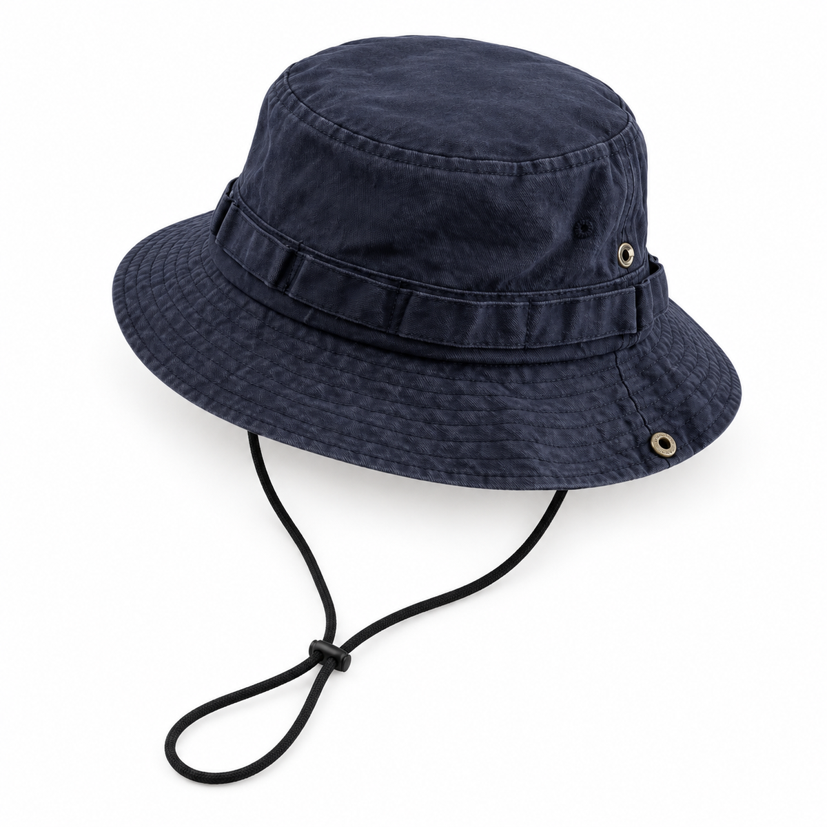 Chapeau de randonnée coton bleu – bord large