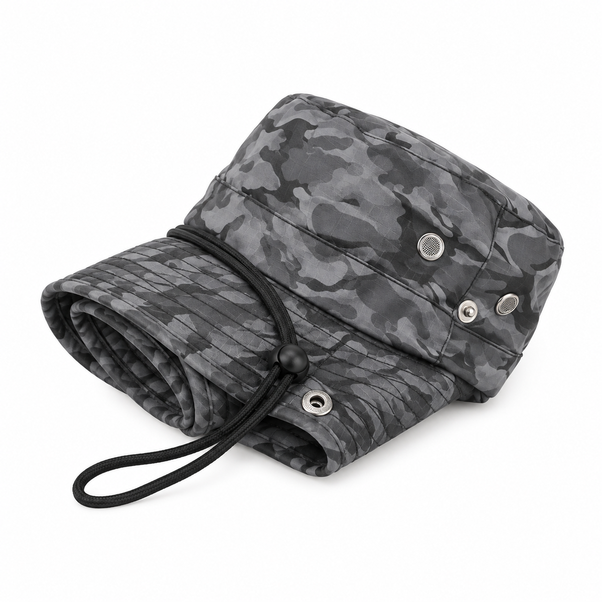 Chapeau de randonnée ventilé gris – pliage compact