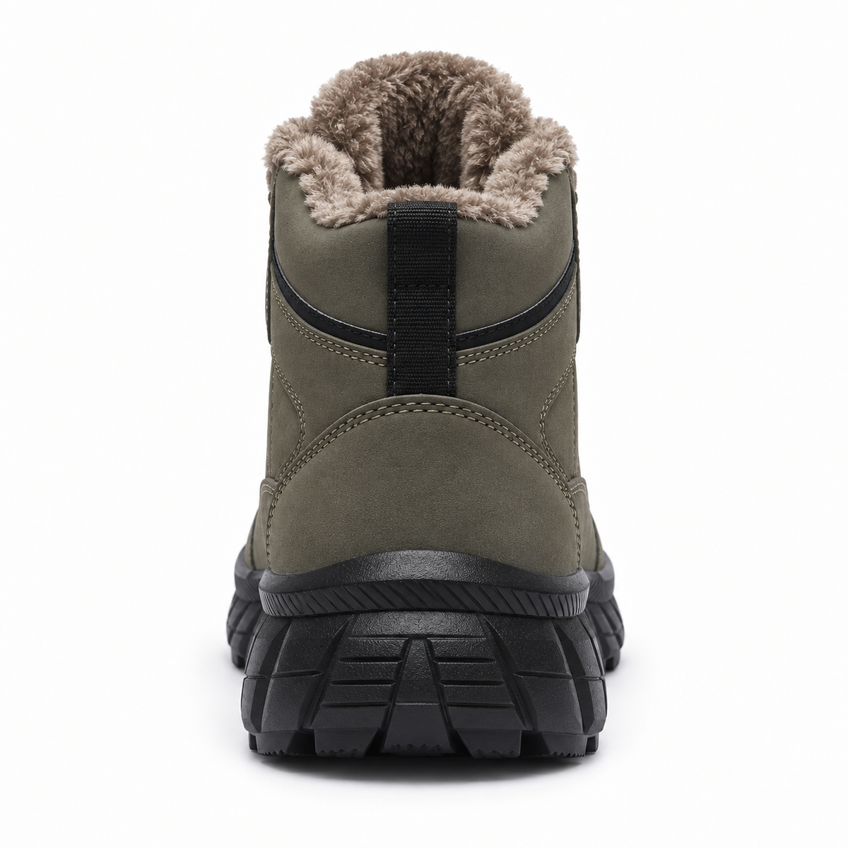 Chaussure randonnée chaude kaki complète vue arrière