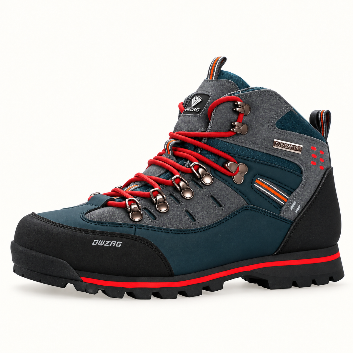 Chaussure randonnée mid homme rouge – profil latéral