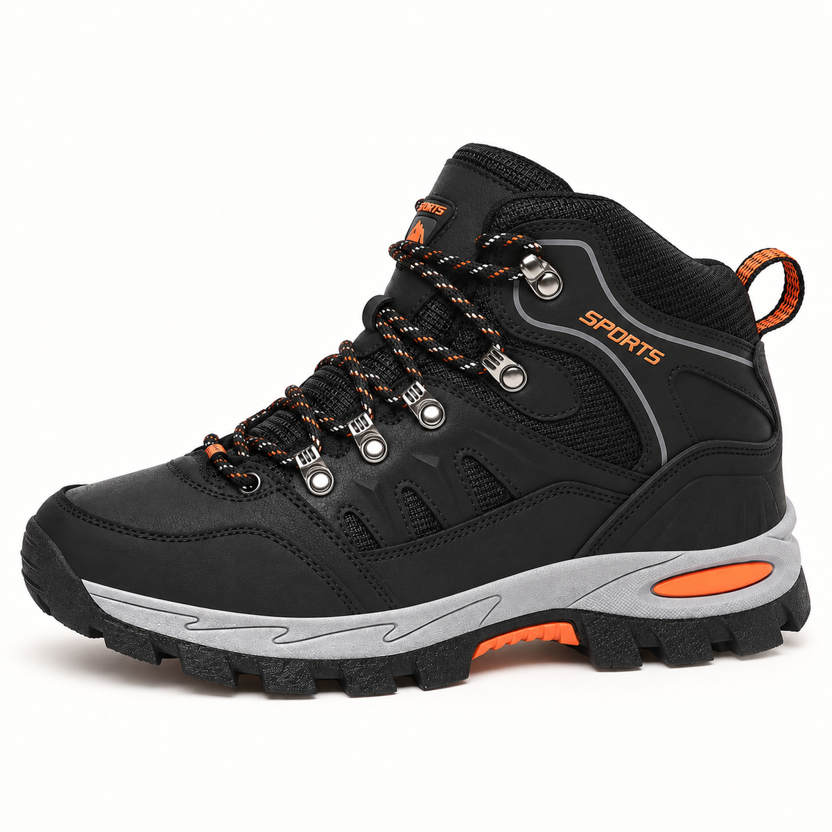 Chaussure mid randonnée légère noire vue profil