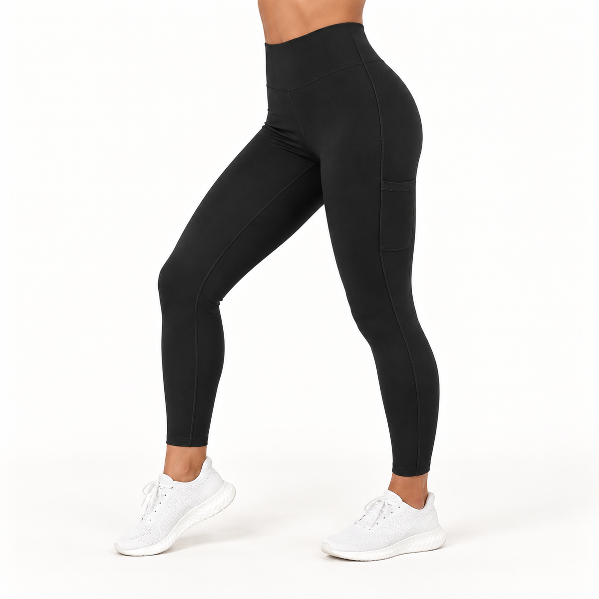 08 legging serre taille noir mouvement