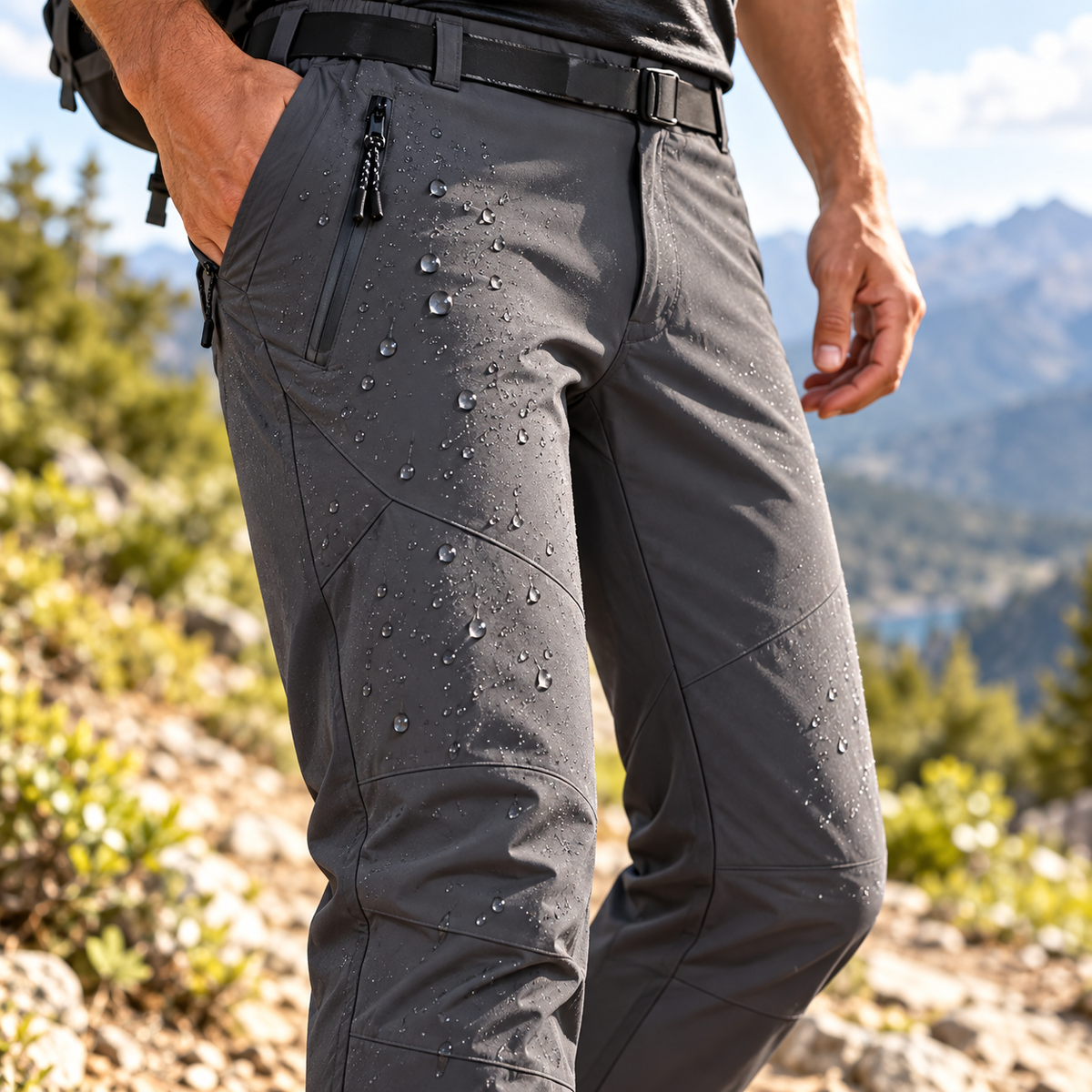 Déperlance du pantalon anti UV homme gris foncé