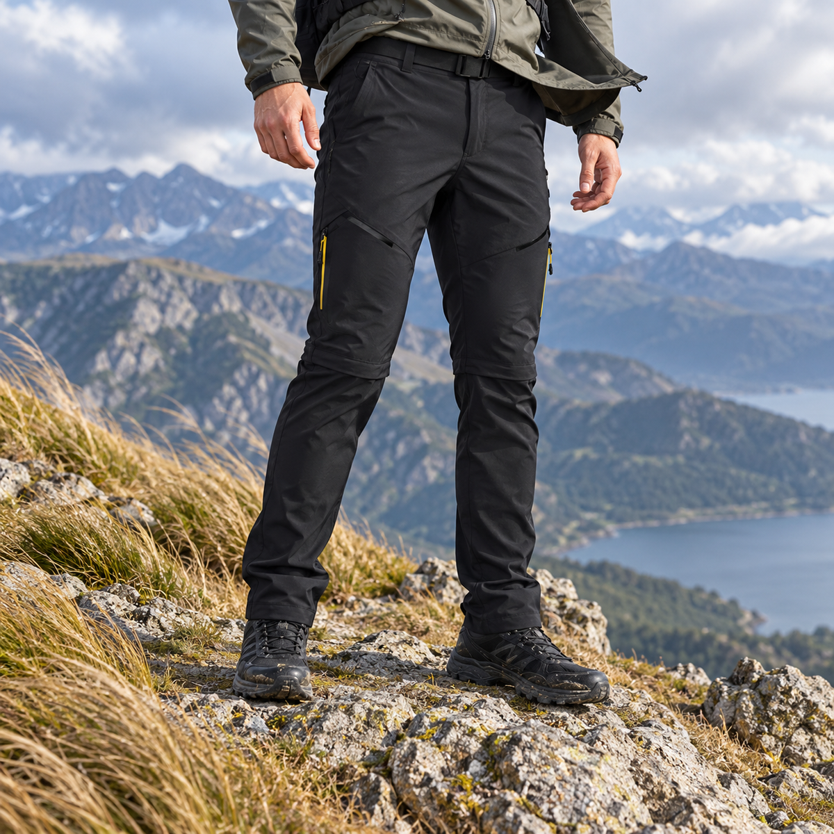 Pantalon coupe vent randonnée exposé au vent