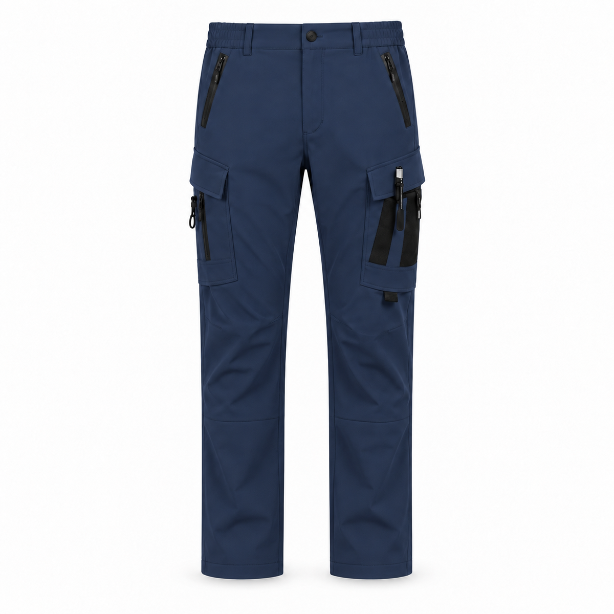 Pantalon randonnée automne homme bleu — packshot frontal