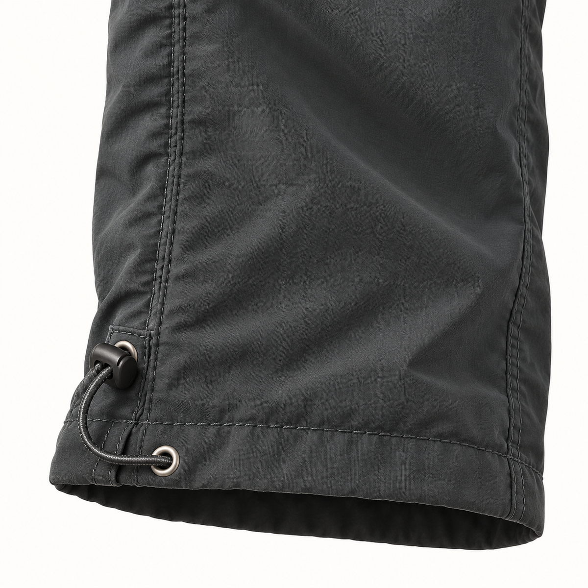 Bas réglable du pantalon randonnée femme coton gris