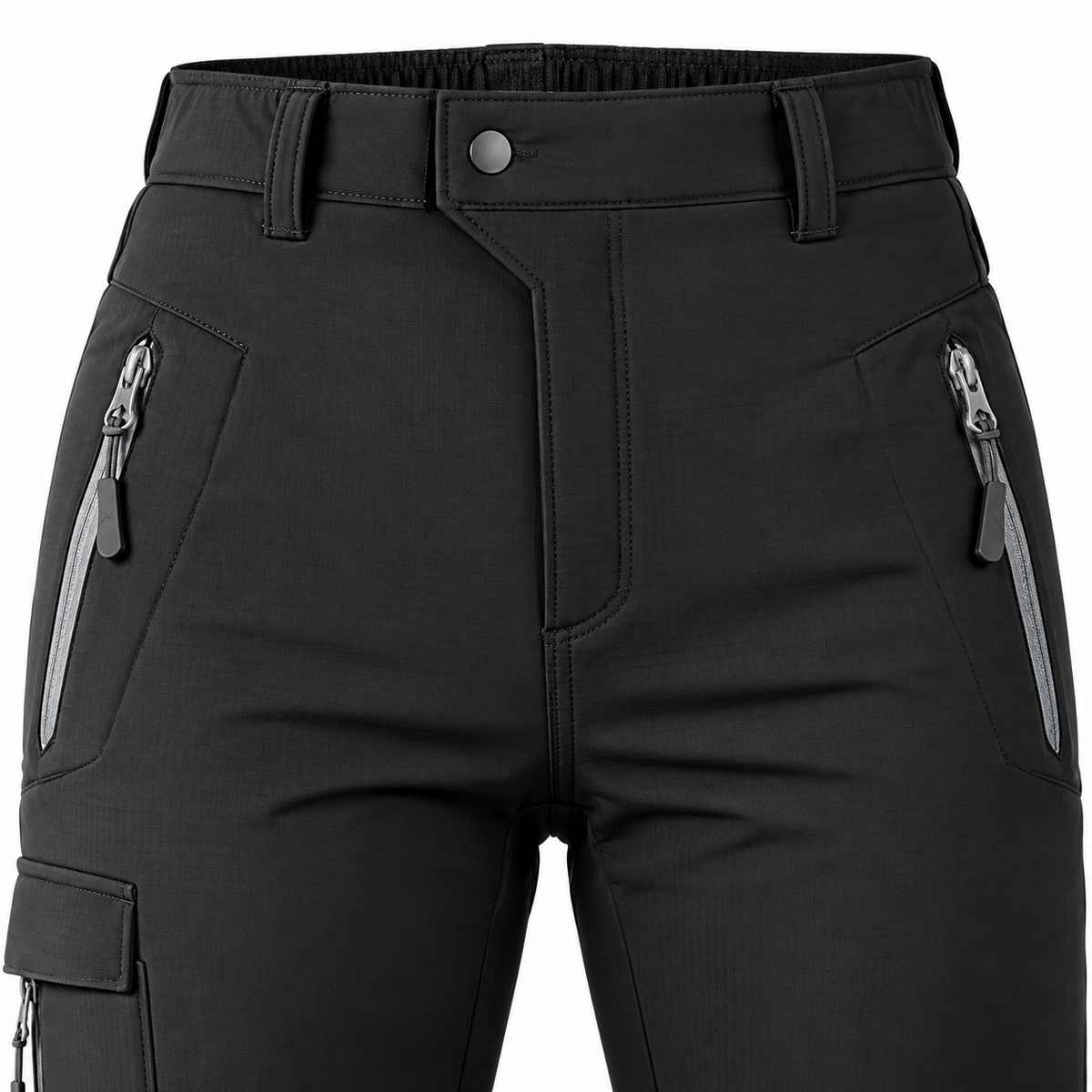 Taille haute et fermeture renforcée du pantalon de randonnée femme