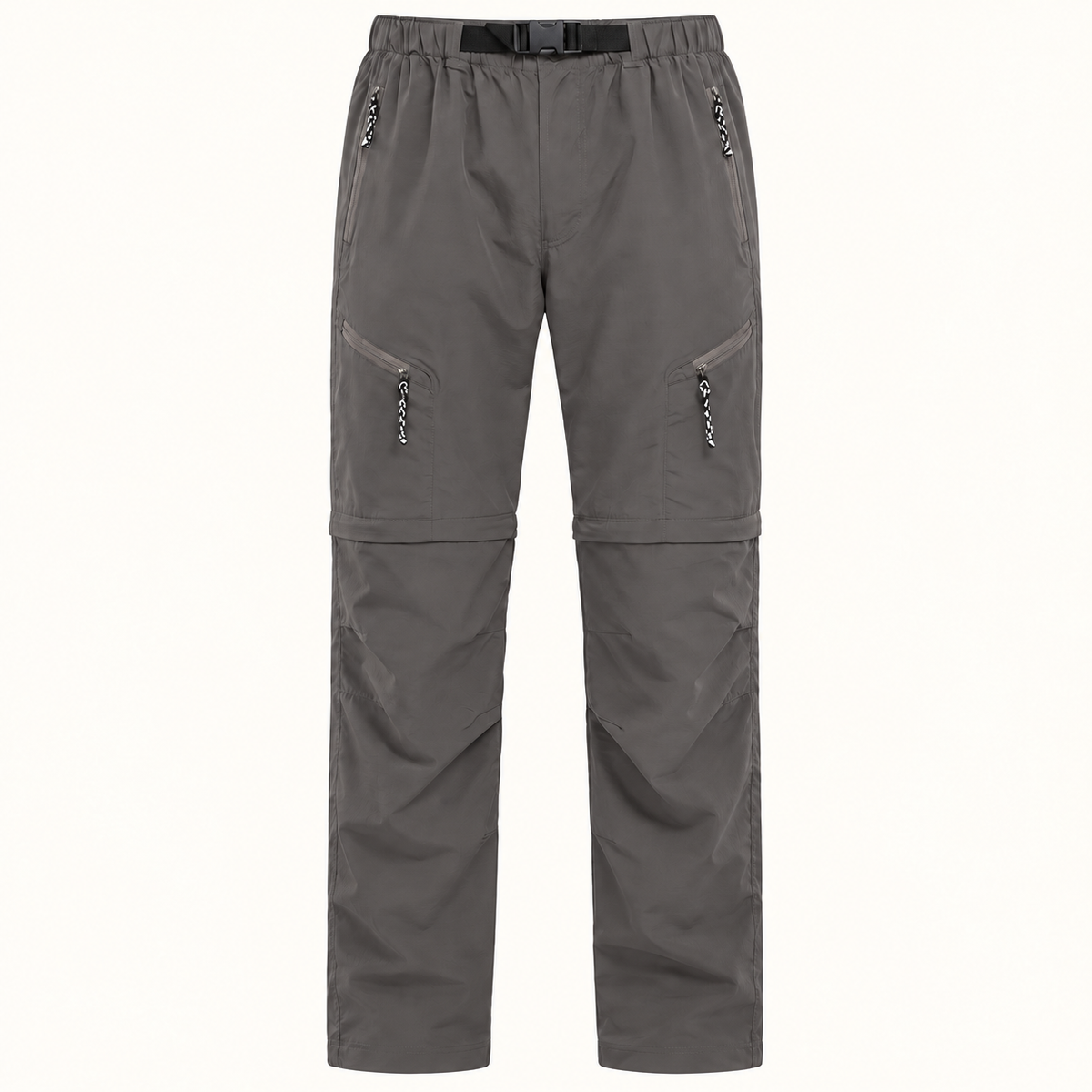 Pantalon randonnée modulable femme gris foncé vue de face