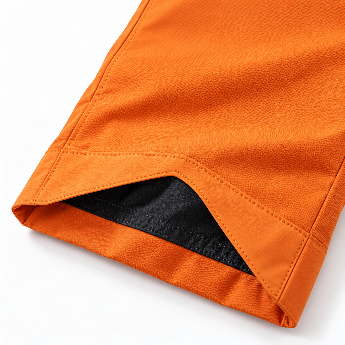 Matière et finition du pantalon randonnée orange