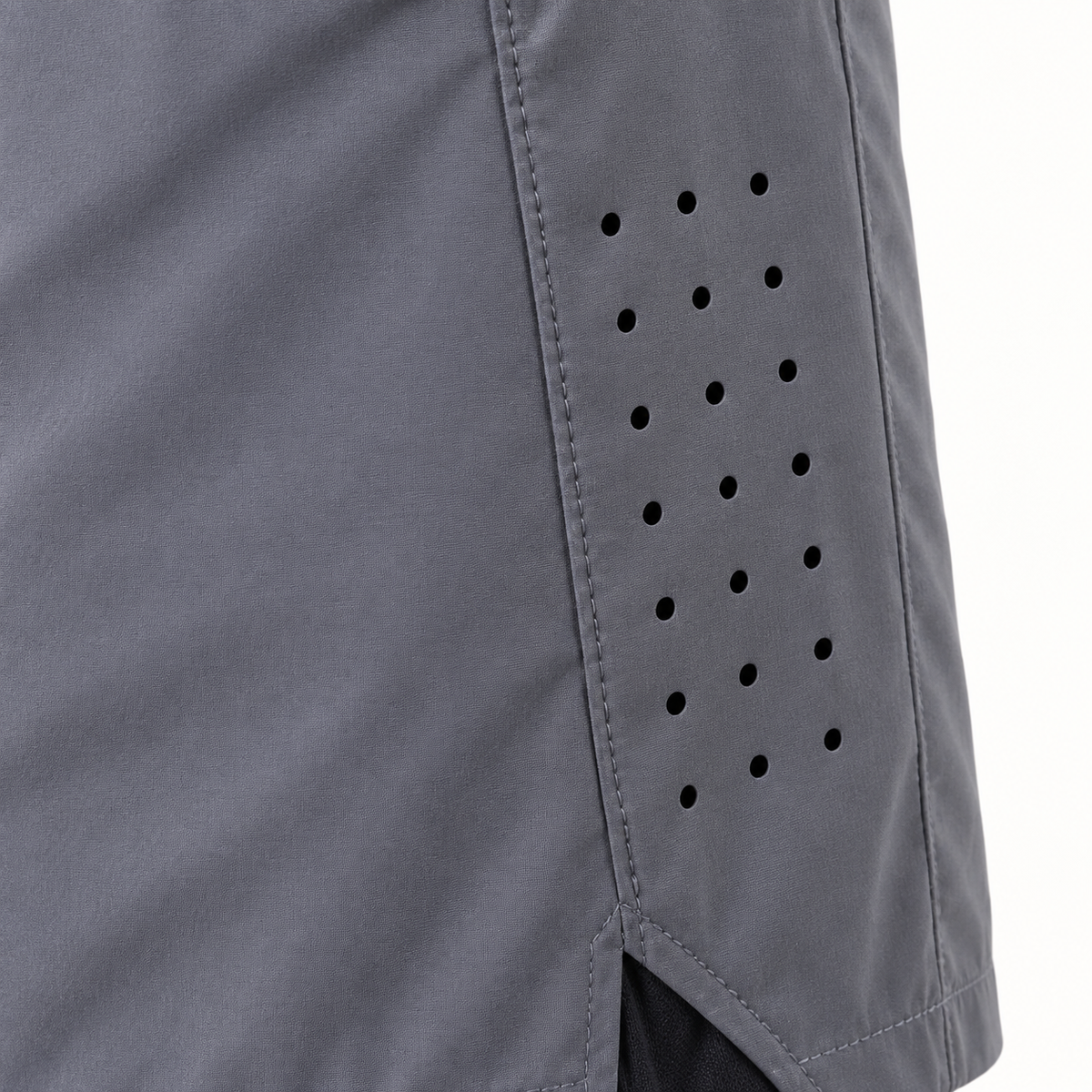 08 short de randonnee homme avec ceinture gris perforations