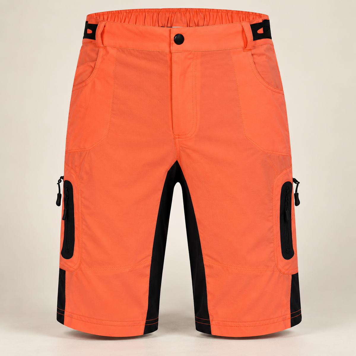 Matière extensible du short de randonnée orange