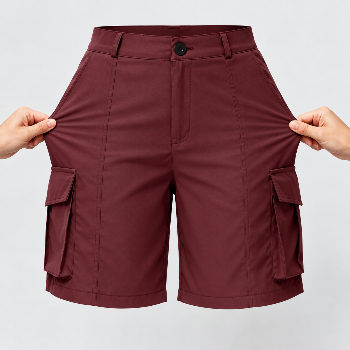 08 short long randonnee femme bordeaux stretch
