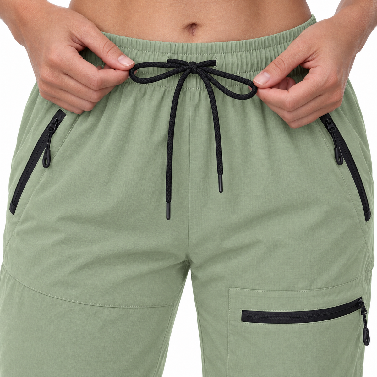 08 vert taille tissu short randonnee femme avec poches