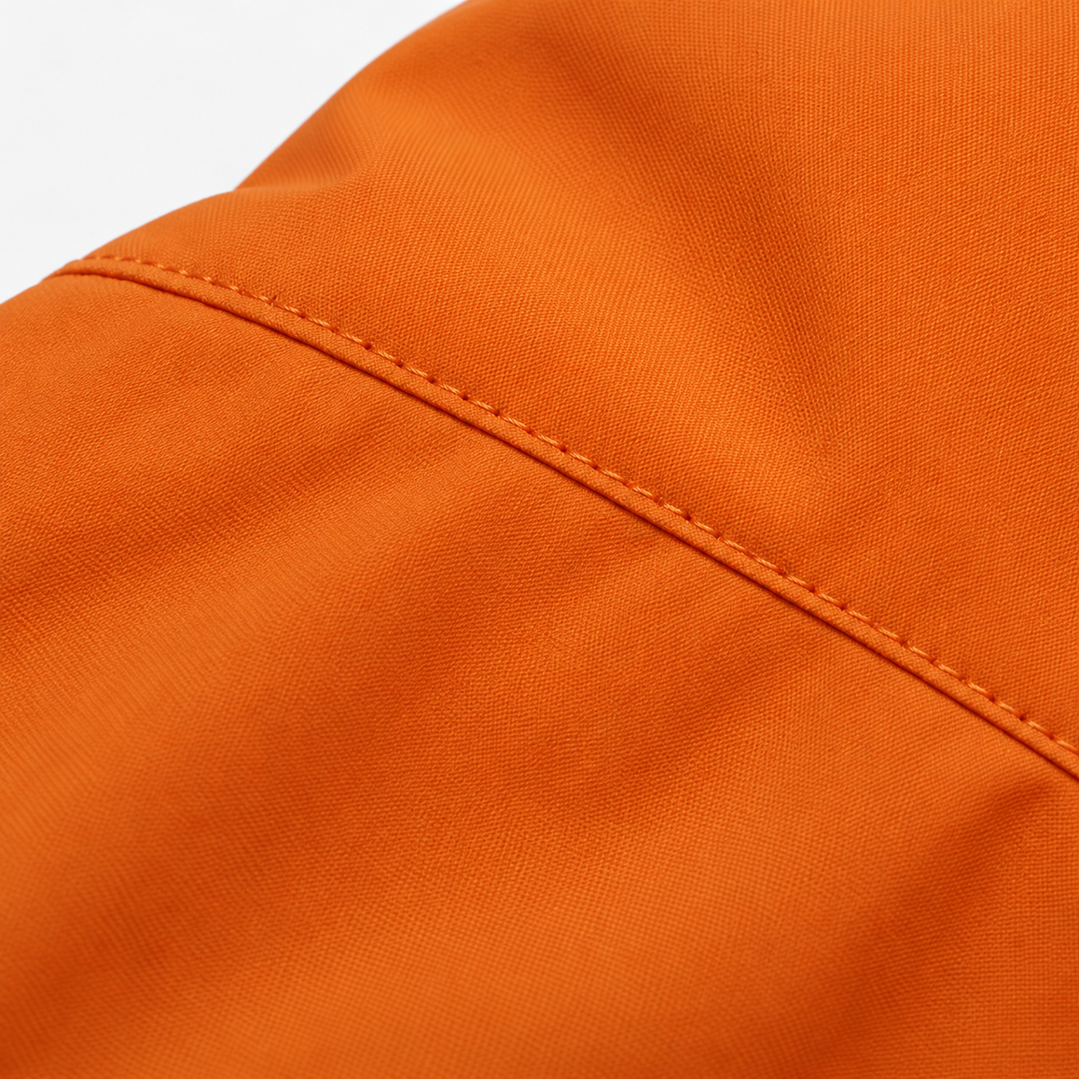 Veste Coupe Vent Randonnée Homme orange – détail matière et couture